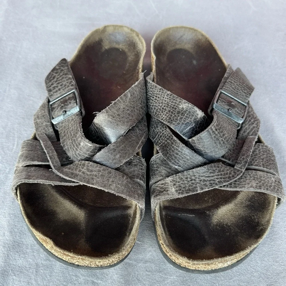 Size 46/M13 - Birkenstock Lugano Tobacco‎ Leather Sandal